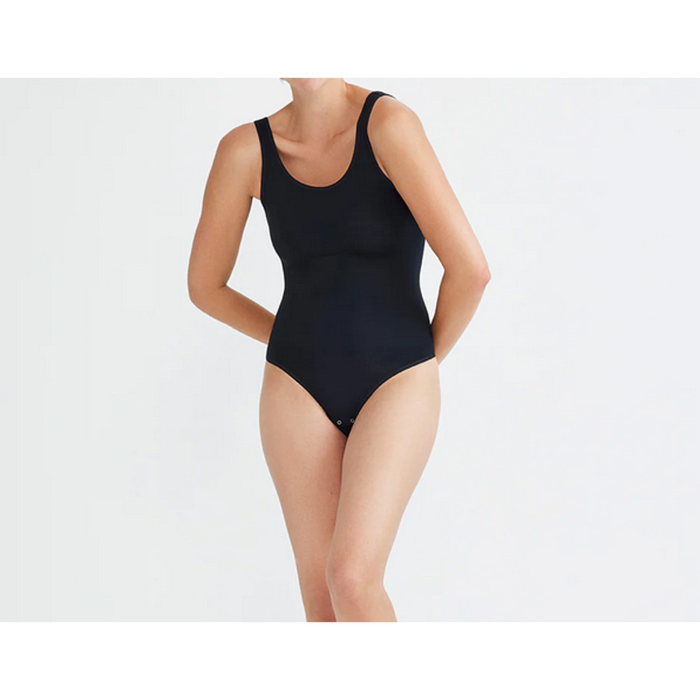 Essentials by Tummy Tank Black‎ Bodysuit 2X 3X Shaping Firm Compression Slimming